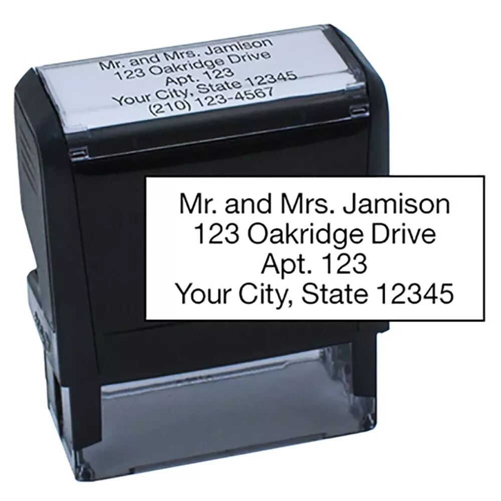 Ideal 4926 Self Inking Stamp Black Ink Customizable