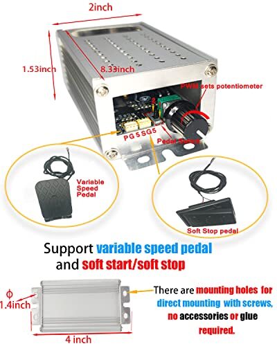 Pwm Arranque Suave/parada Suave Controlador De Velocidad Del Motor De Cc De V...