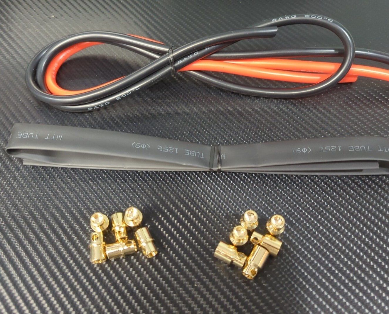 6 Pairs 8mm Male Female Bullet Connector W/ 8 AWG Wires & 10MM Heat Shrink Tube