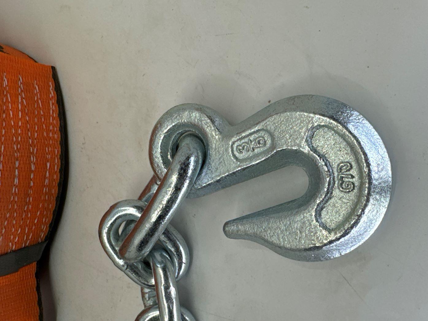 4"X30' Heavy Duty Winch Strap with Chain Hook 2 Pack