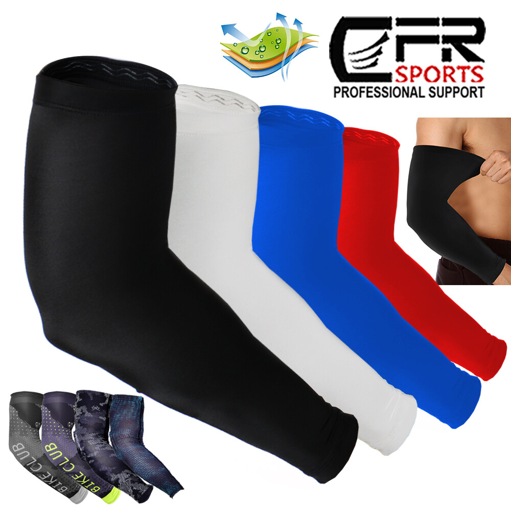 Elbow Support Cooling Arm Sleeves Cover Basketball Golf Sports UV Sun Protection