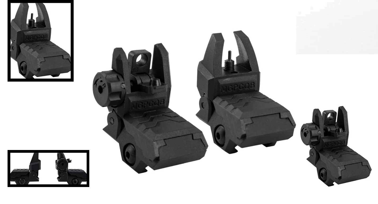 Impact-Resistant Adjustable Iron Sights for Firearms - Spring-Loaded Design