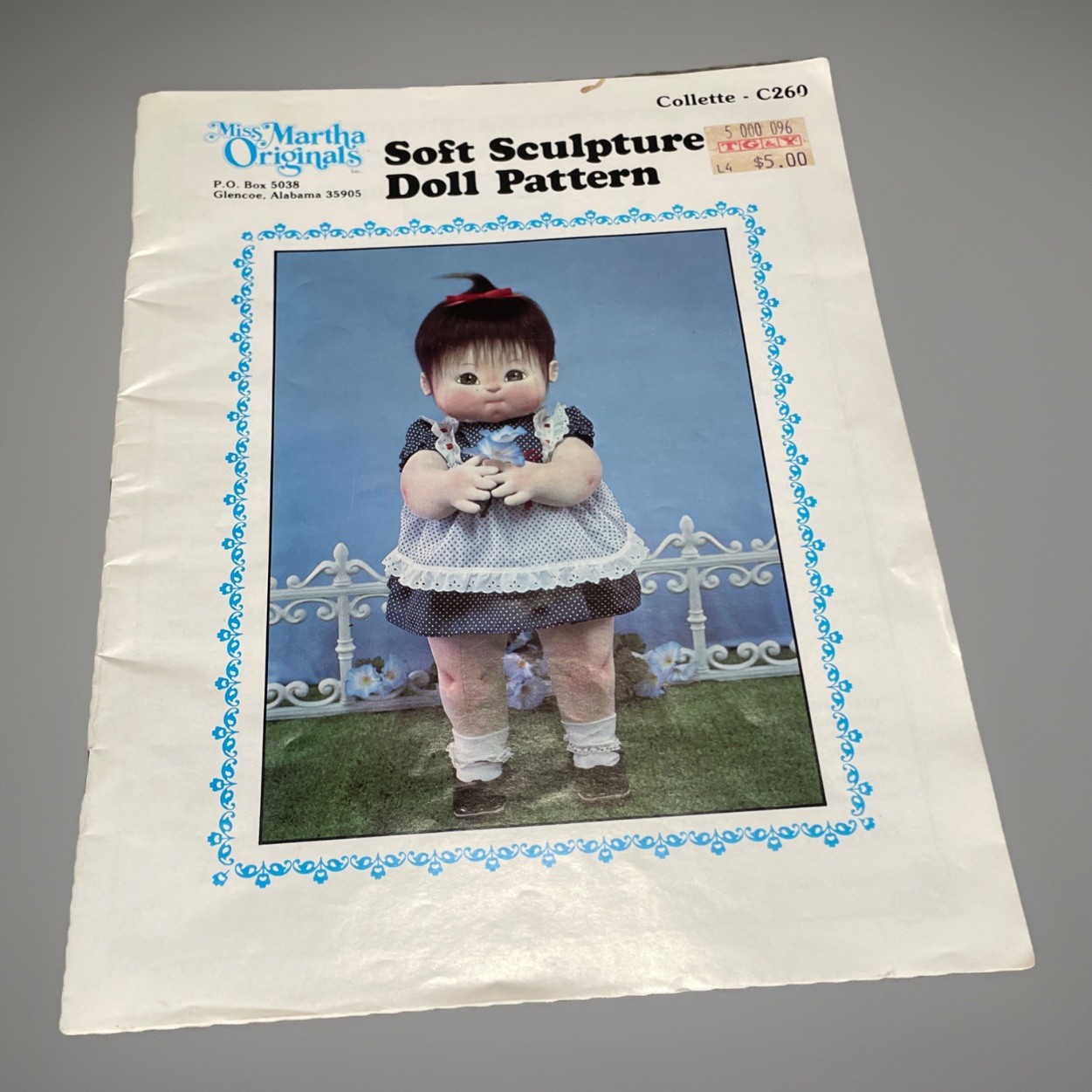 Vtg 1981 Miss Martha Originals Soft Sculpture Doll Pattern Cut Collette C-260