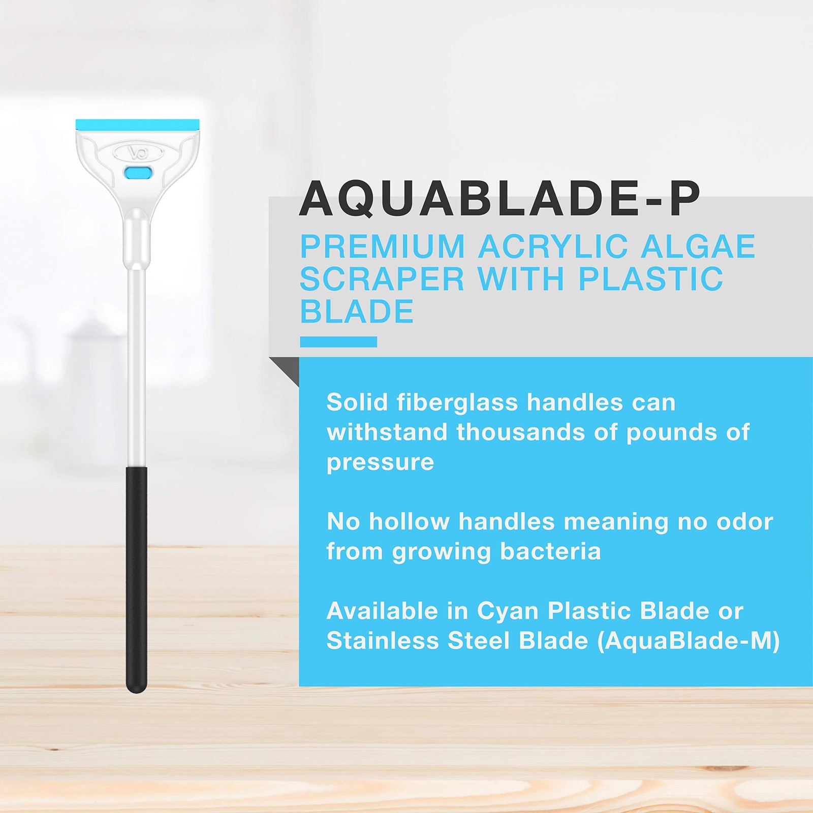 Continuum Aquatics AquaBlade P - Acrylic Safe Aquarium Scraper w/ Plastic Bla...