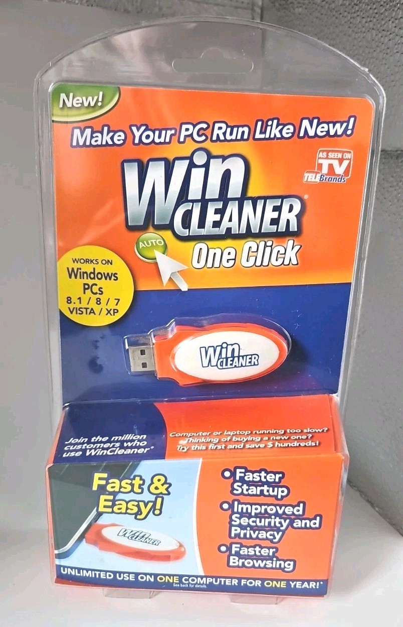 Win Cleaner One Click Professional USB Computer Clean Repair for PC Laptop NEW!