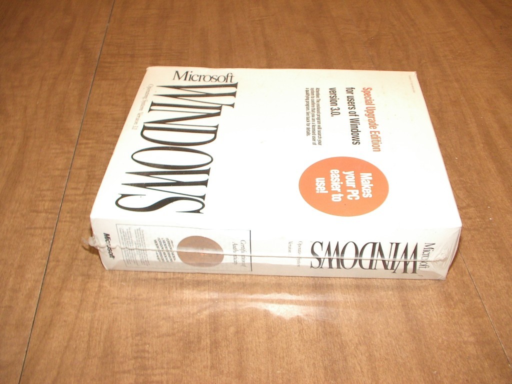 Windows 3.1 upgrade sealed package unused computer operating system microsoft OS