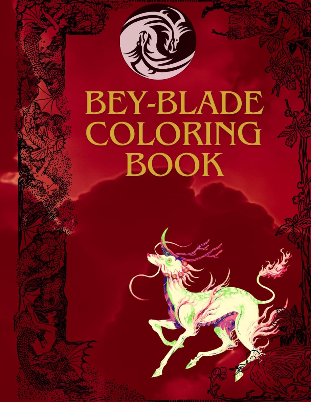 nonpareil Bey-blade coloring book: 42 Bey-blade's coloring book for childrens