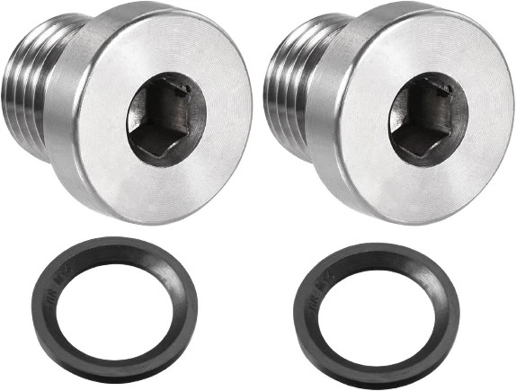 Stainless Steel Inner Hex Head M14x1.5 Pipe Fitting Plug with Seal Ring for T...