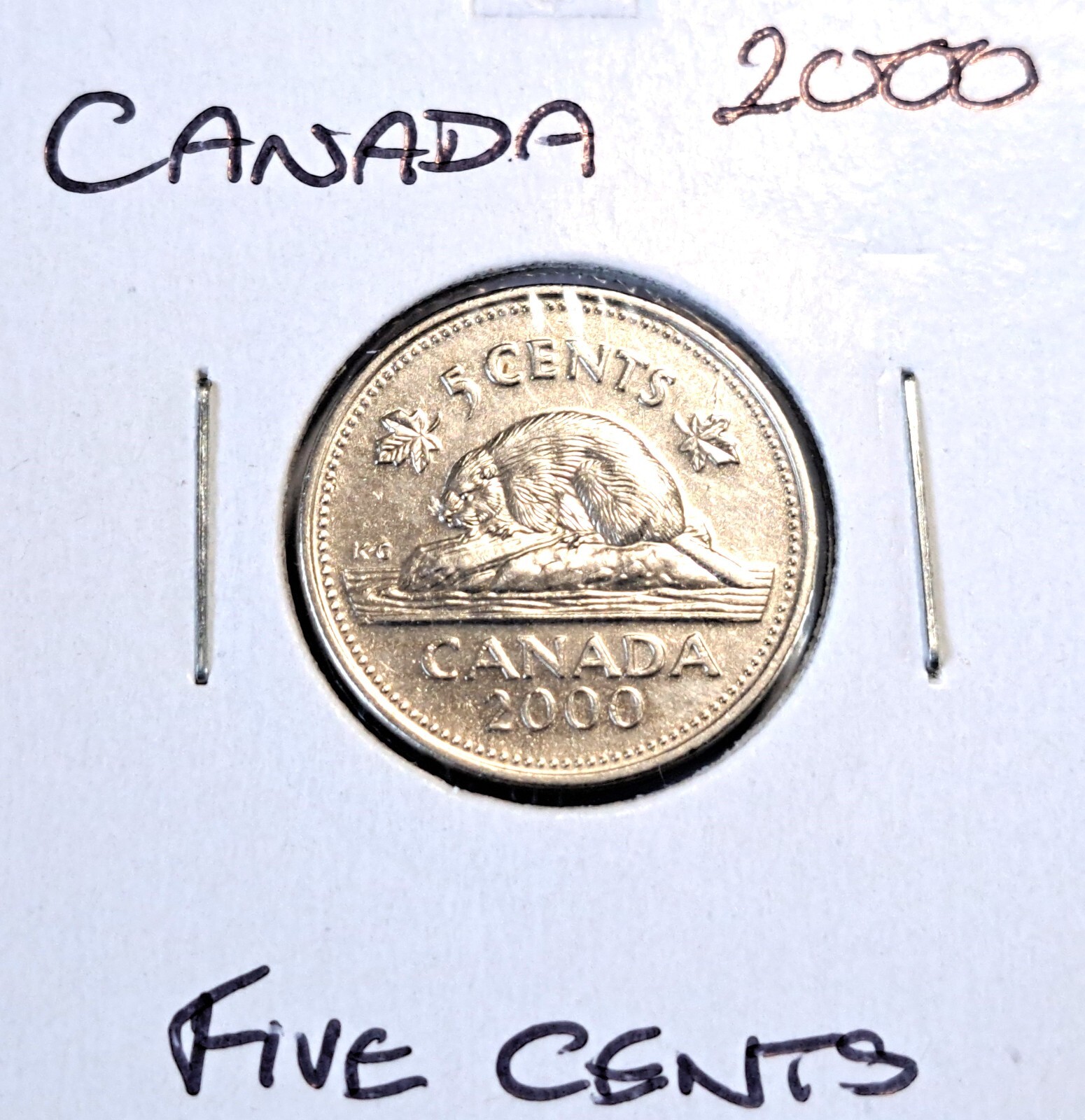 @@@ A SUPERB  2000 BANK OF CANADA BEAVER FIVE CENTS  ,,@@@