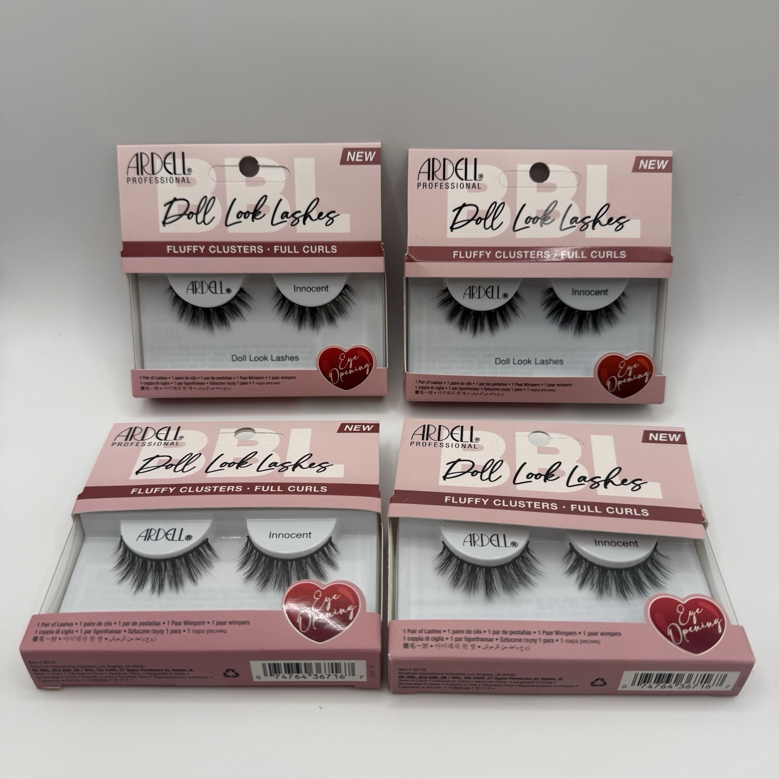 Ardell Doll Look Lashes Innocent 4 Pack Fluffy Clusters Full Curls