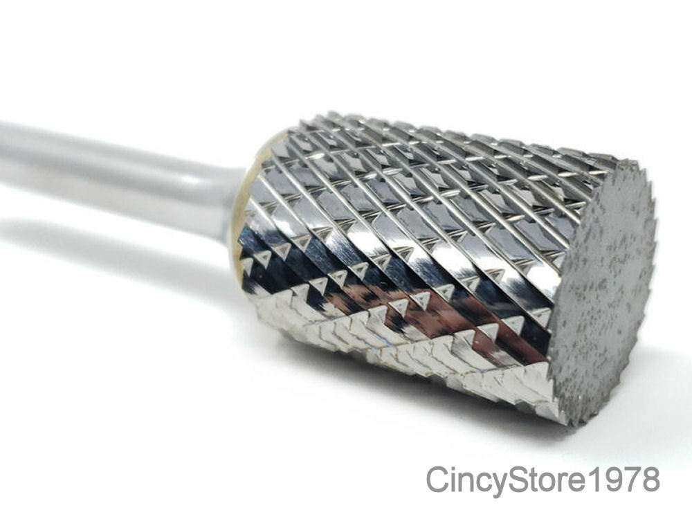 SA7D Cylindrical 1/8" Carbide Burr Bur Tool Die Grinder Bit 1/4" Shank
