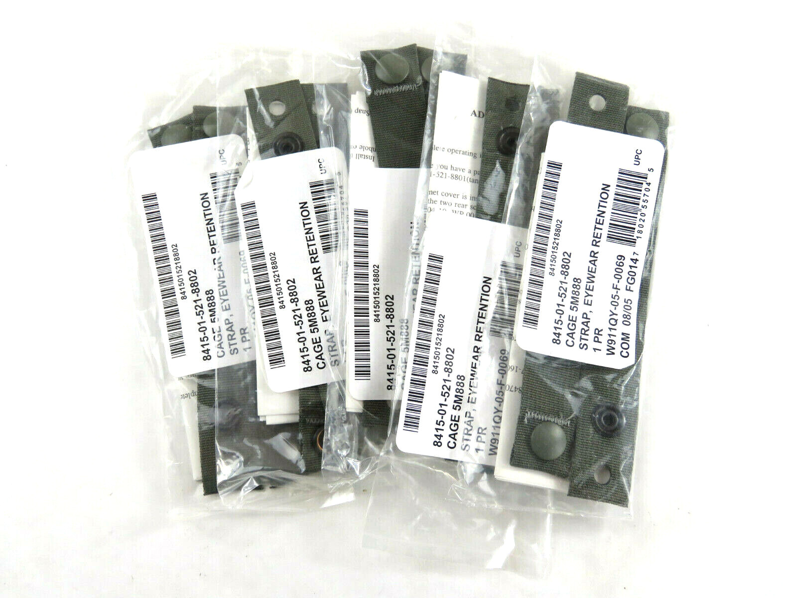 5 NEW Military ACH Eye Strap Eyewear Helmet Goggle Retention Straps
