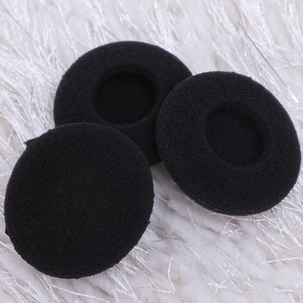 10Pcs Durable Headset Covers Black Reusable Earphone Sponge Pads