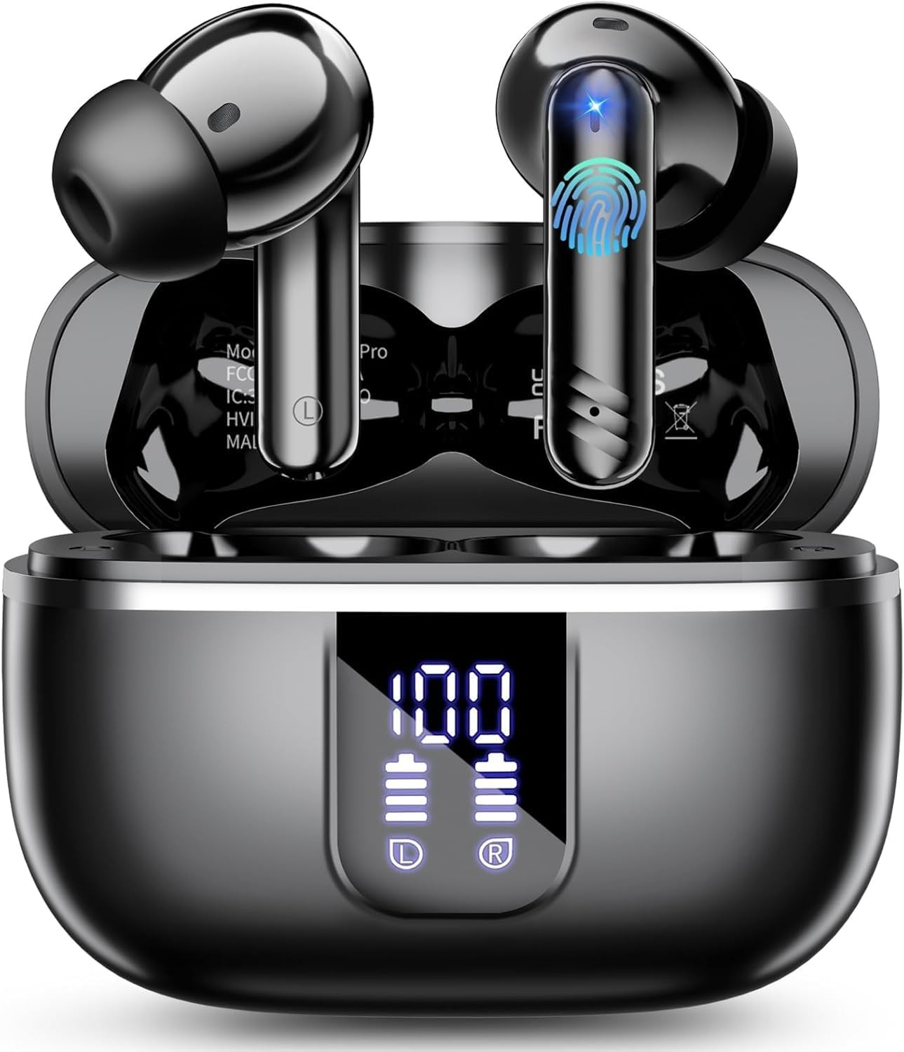 2026 New Wireless Earbuds, Bluetooth 5.4 Headphones with Noise Cancelling Mic, 4