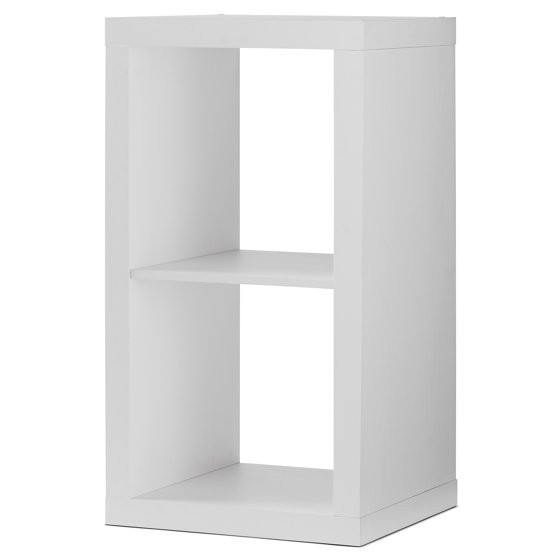 Better Homes and Gardens 2 Cube Storage Organizer, White Texture