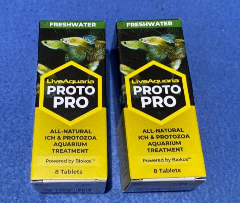 2 BOXES- LiveAquaria Proto Pro Freshwater 8 Tablets (16 Total) Exp/07/2025