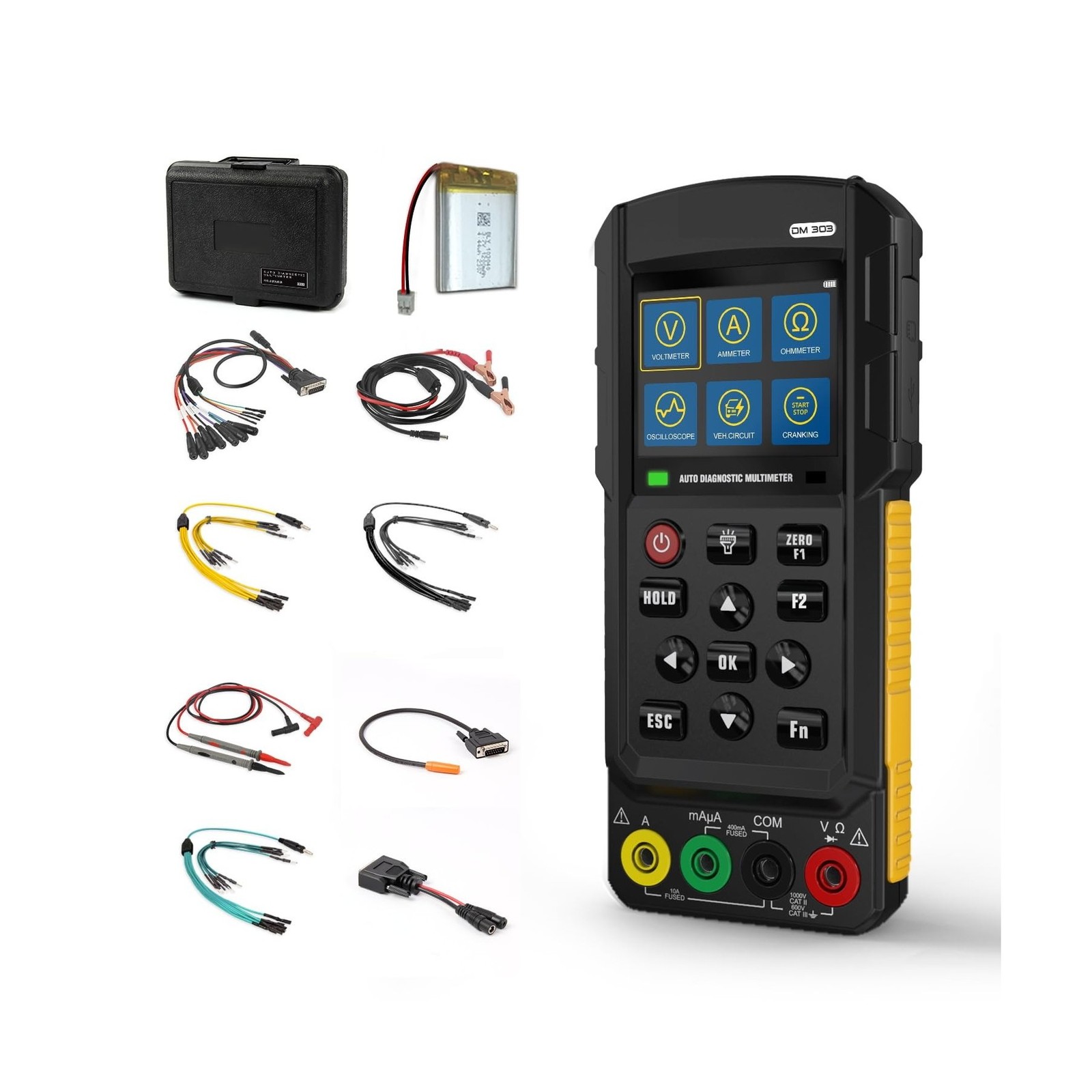 DM303 Multimeter Oscilloscope,Handheld Digital Automotive Oscilloscope Multim...