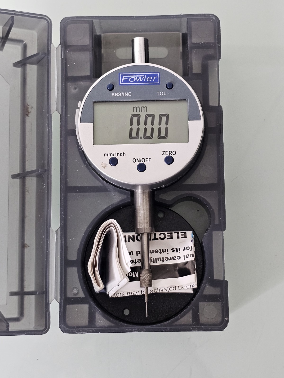 Fowler Digital Indicator Measuring Range: 0~12.7mm/0.5", 25.4mm/1.0"