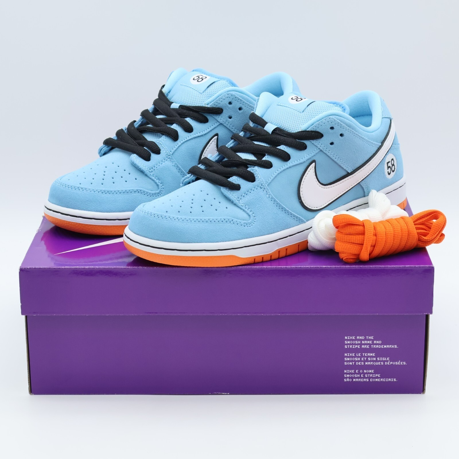 BQ6817-401 NK Low Club 58 Gulf Racing Blue Chill Safety Orange (Men's Shoes)