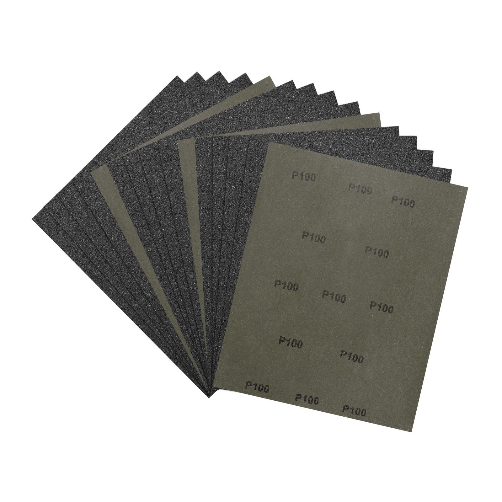 15pcs Sand Papers - [9 x 11 Inch x 100 Grits] Wet Dry Sandpaper Sheets