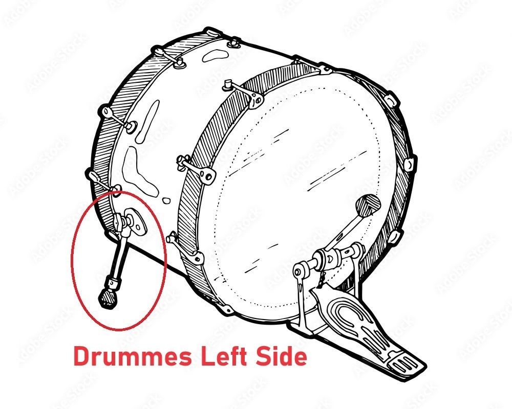 MAPEX Bass Drum Spur Complete Post Assembly - Left Side
