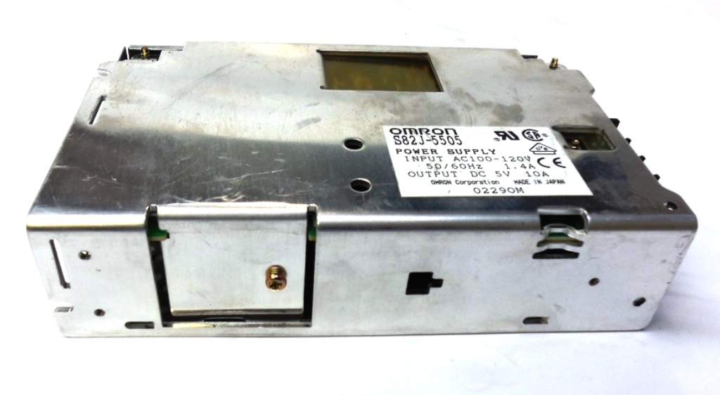 OMRON POWER SUPPLY S82J-5505, AC100-120V, 50/60 HZ, 1.4A, 5V, 10A, MADE IN JAPAN