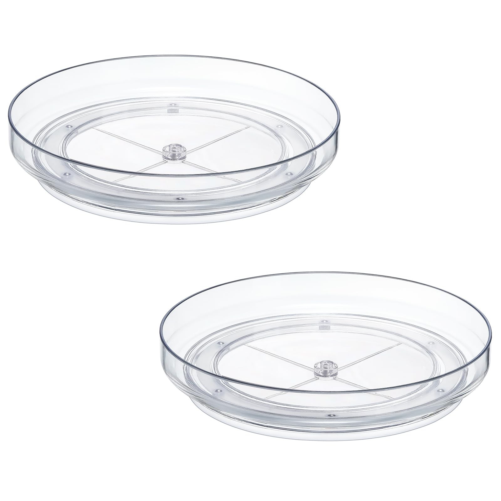 Organizador Lazy Susan de acrílico transparente de 9 pulgadas, antideslizante
