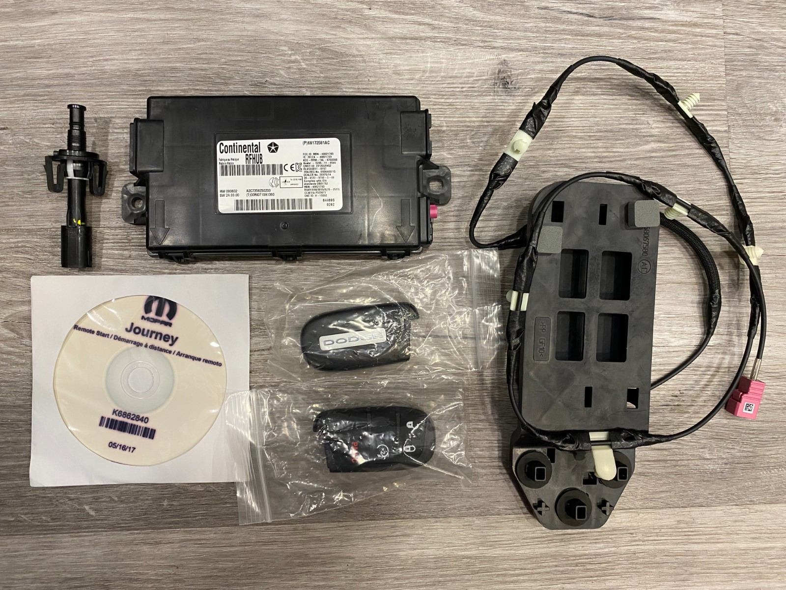 Mopar 82213670AC Remote Start Kit Parts