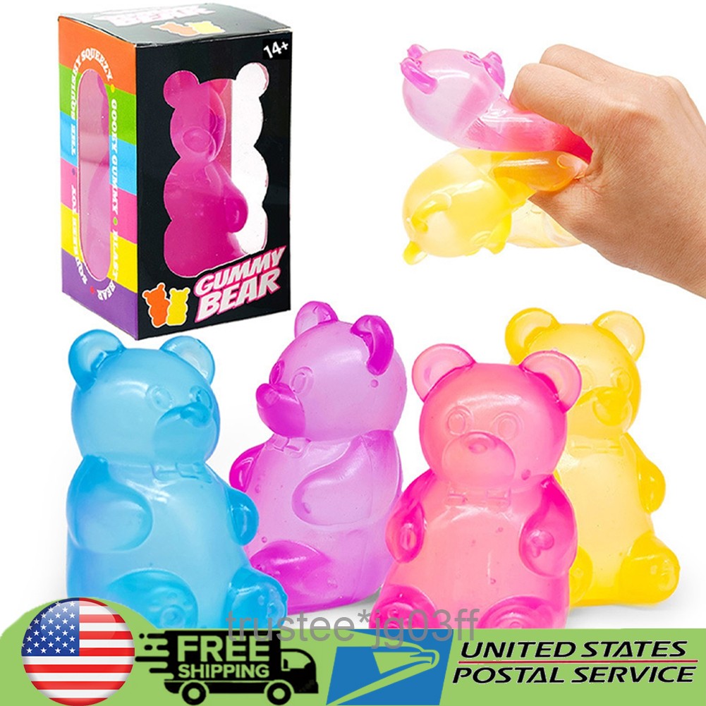Needoh Gummy Bear Squishy Squeeze Fidget Sensory Toy Anxity Stress Relief Gift