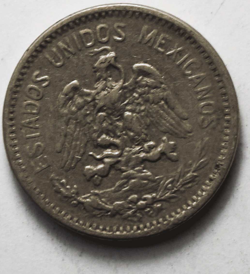 1910 Mexico Estados Unidos Mexicanos Five 5 Centavos KM# 421
