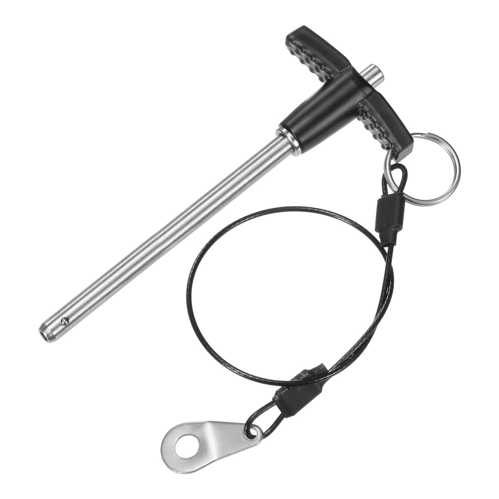 T Handle Lock Pin 1/4" 6mm Dia. 3-5/32 80mm Usage Length Push-Button Quick Re...