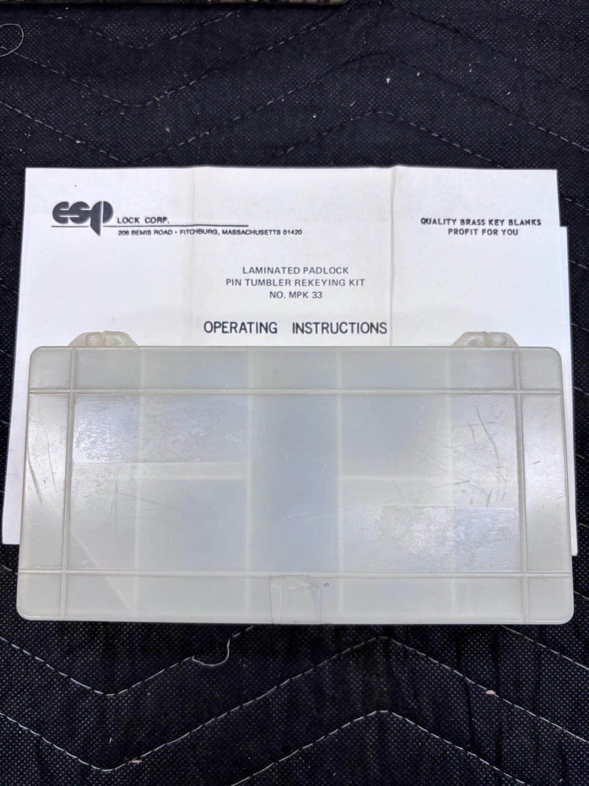 ESP Lock Corp MPK-33 Padlock Pin Tumbler Rekeying Kit