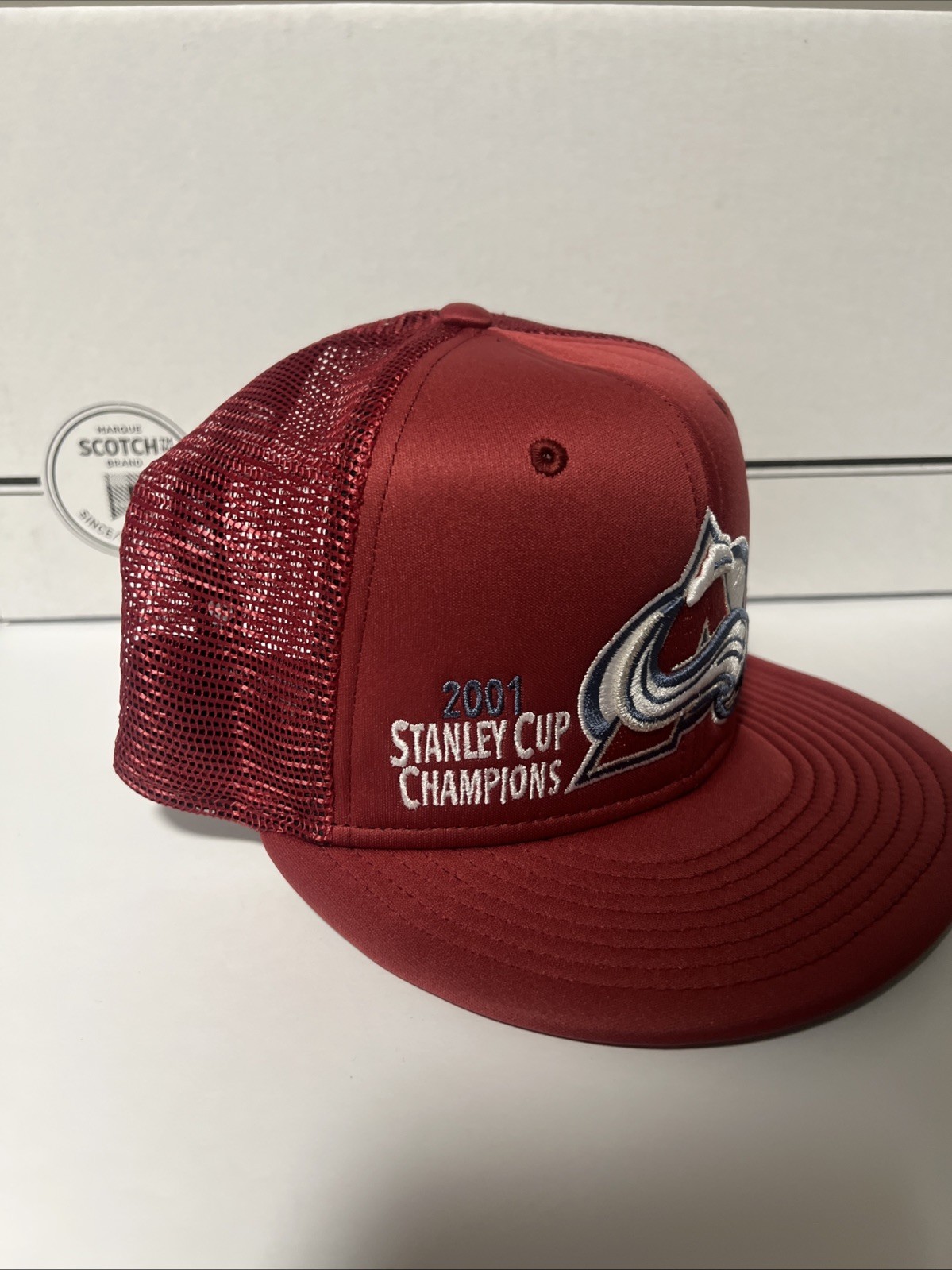 New Era 9Fifty Colorado Avalanche Trucker Snapback 2001 Stanley Cup Mesh Hat Cap