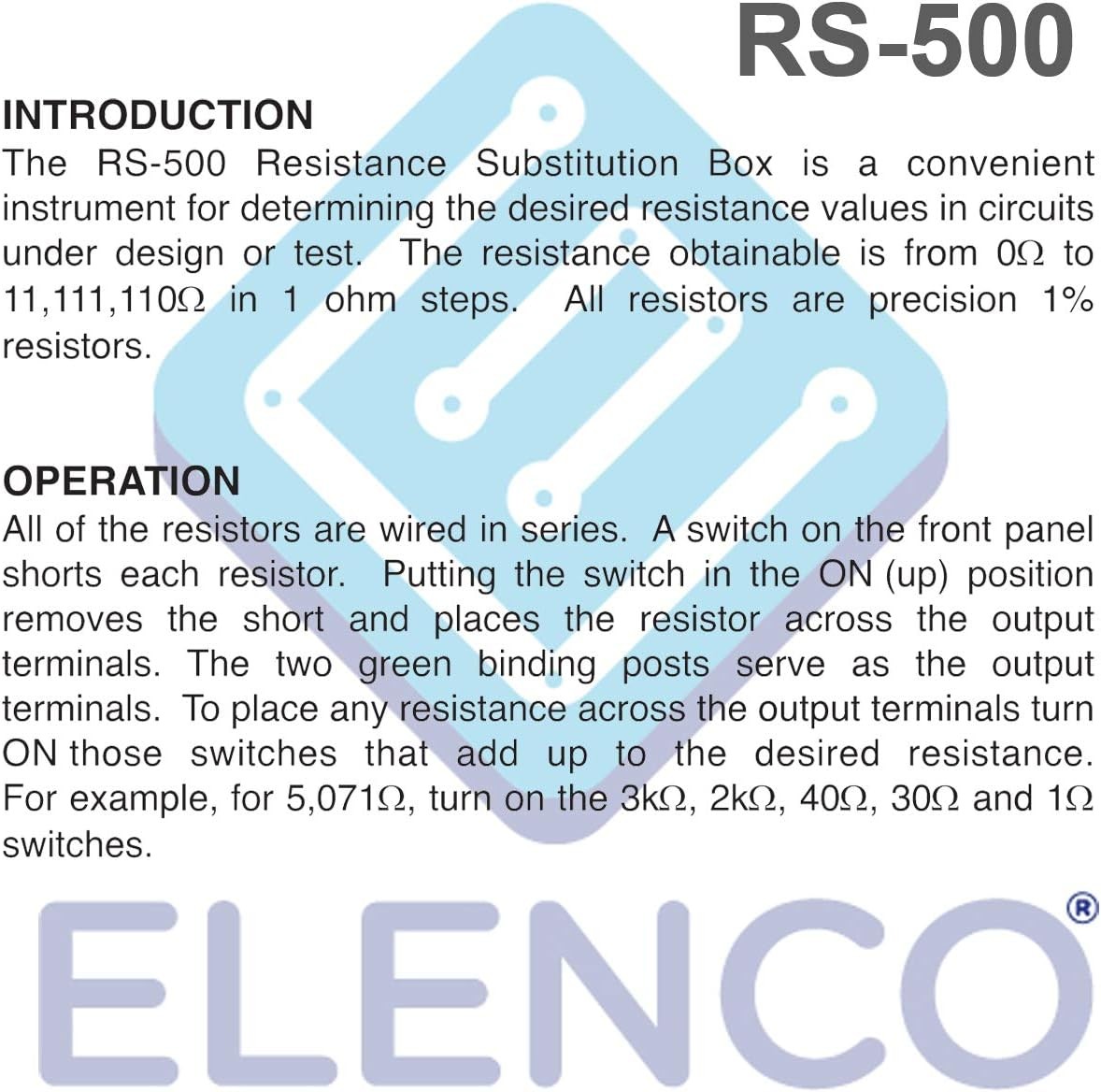 Precision Resistance Substitution Box