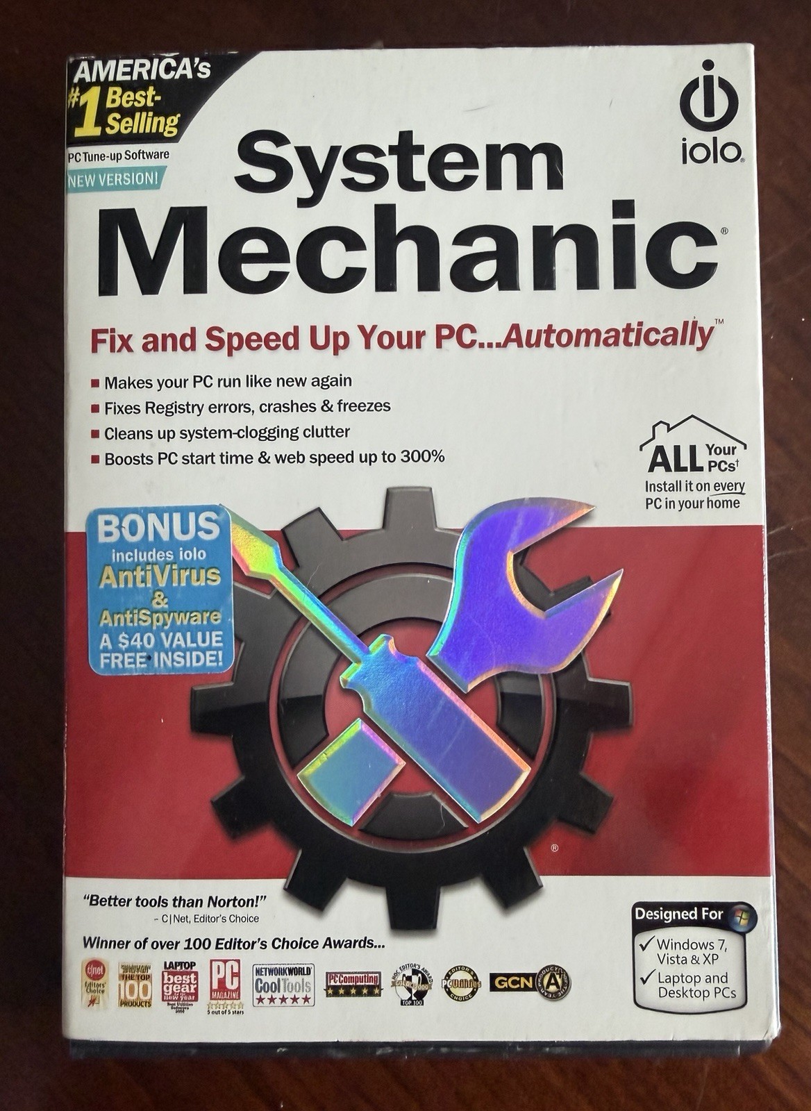 Iolo System Mechanic Antivirus Software CD PC Tune Up Kit 2009
