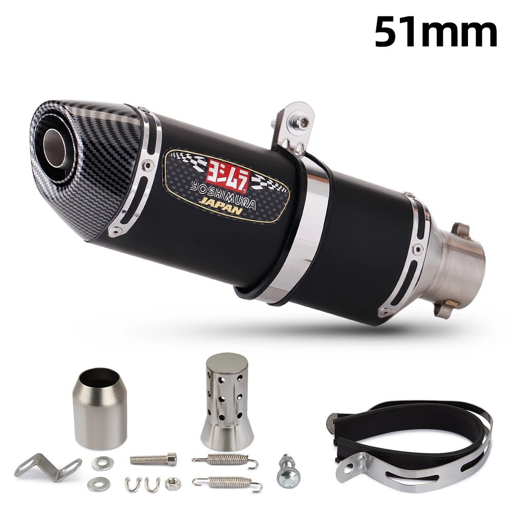 Universal 51MM Motorcycle Exhaust Silencer R77 Small Four Corner Muffler