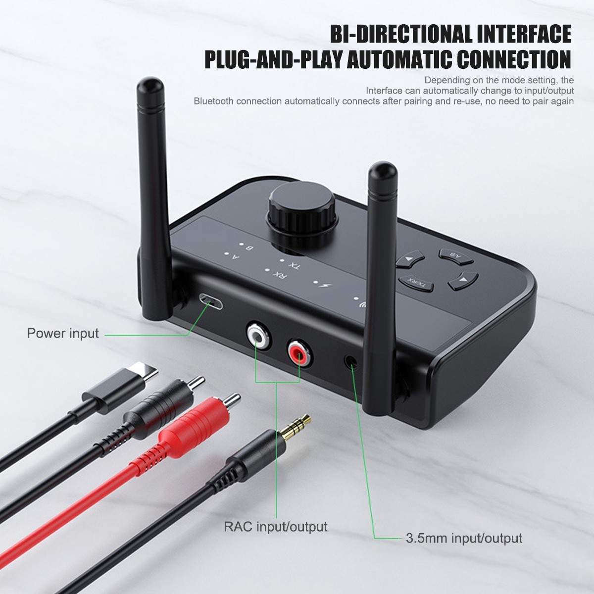 Bluetooth Transmitter Receiver For TV Home Stereo Audio Adapter 5.3 Long Range