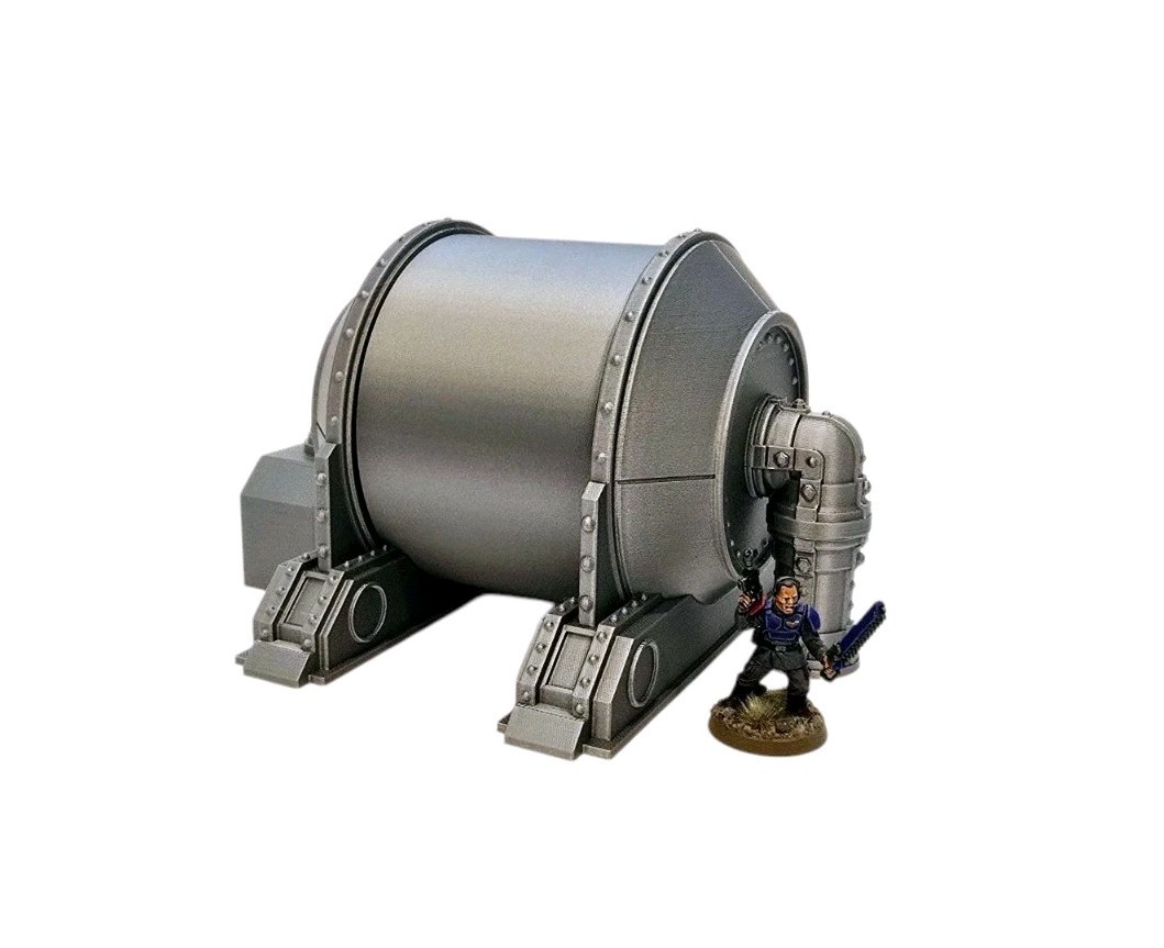3d Printed Terrain Industrial SciFi Storage Tank Perfect For 40K Or Kill Team