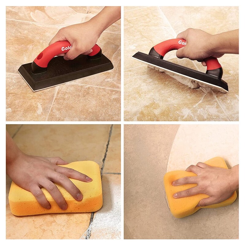 Goldblatt 4"X12" Grout Float 3 Pack Sponges Floor Tile Grout Tools Molded Rubber