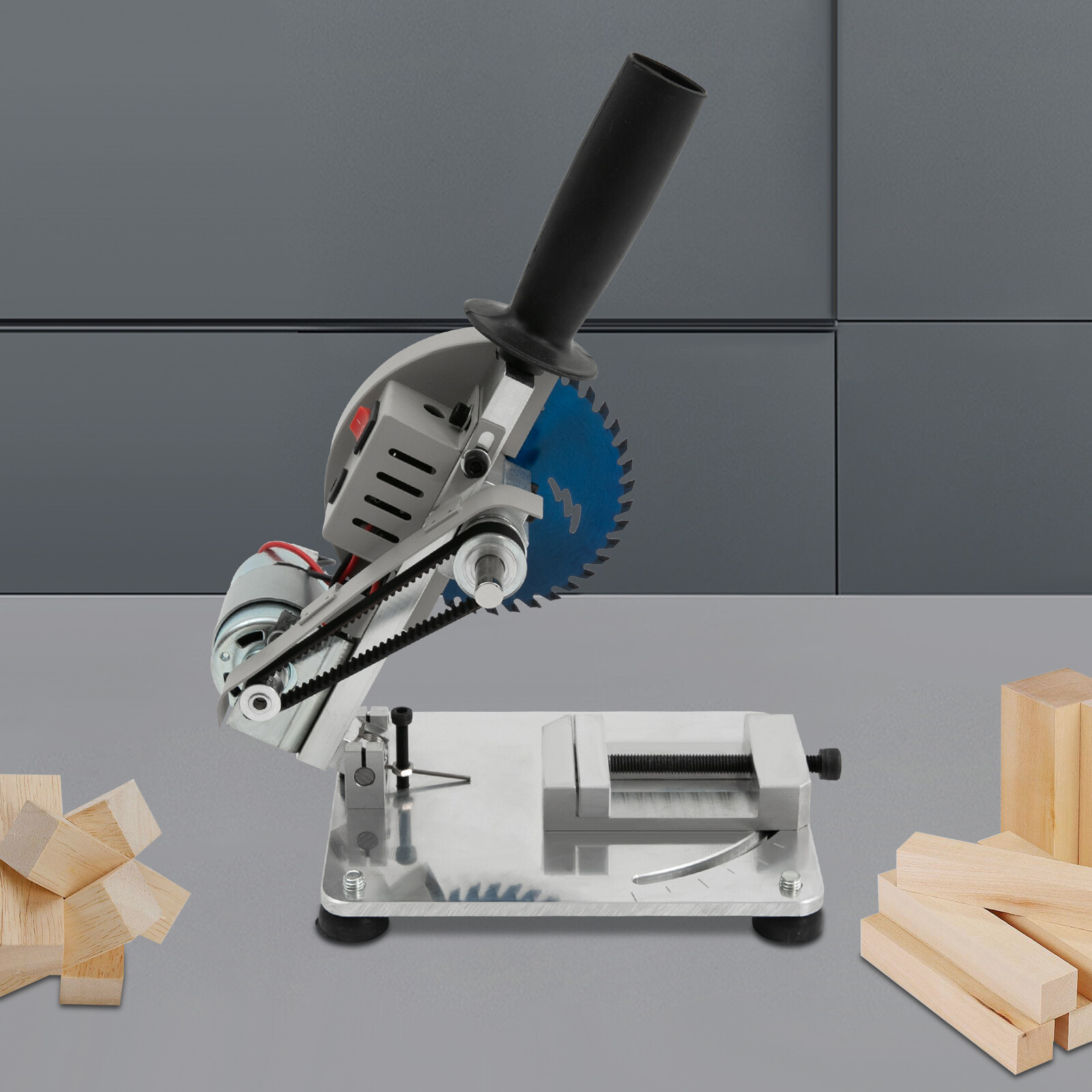 45 Degree Micro Cutting Machine DIY Drill Small Aluminum Alloy Table Saw Cutting