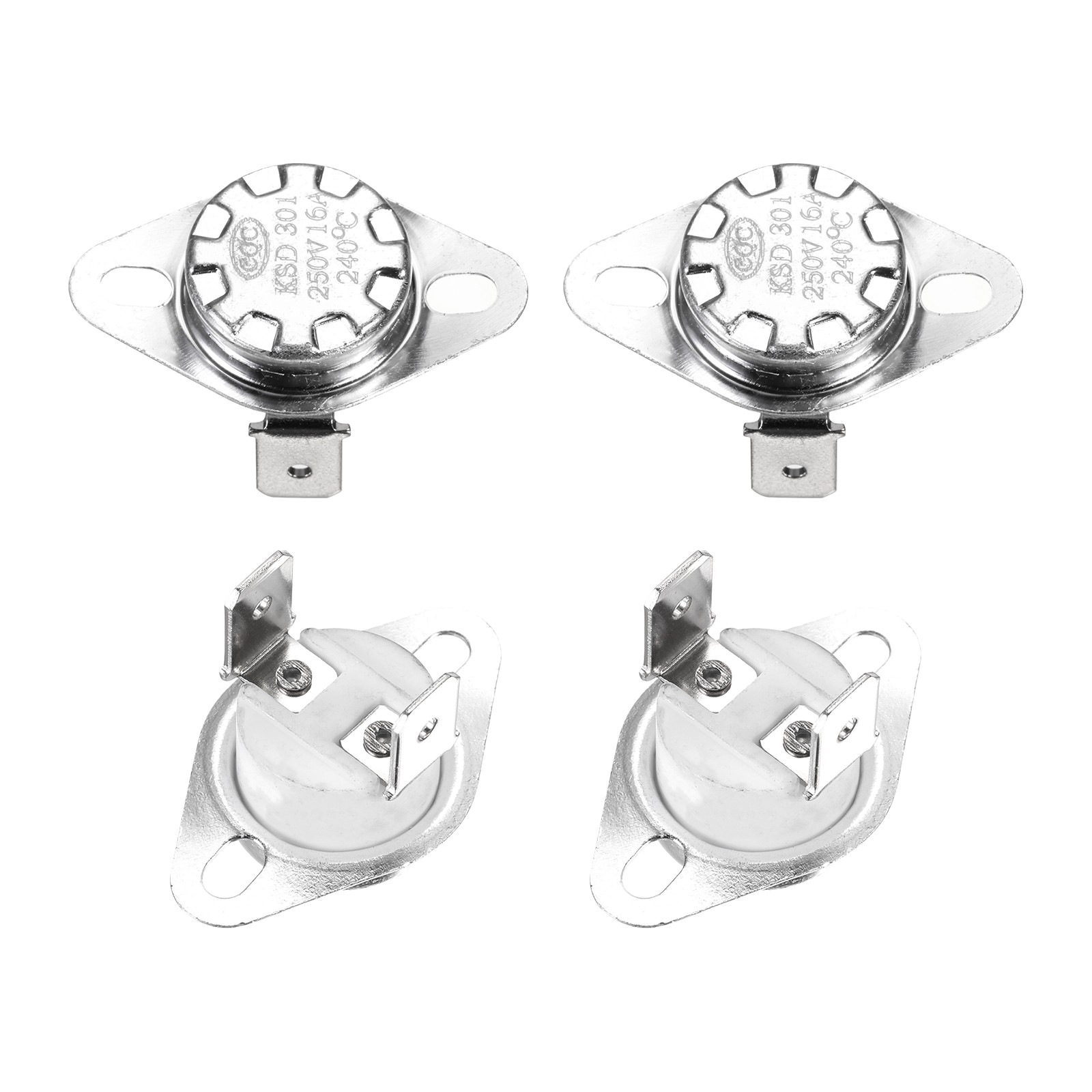 KSD301 Thermostat 240°C/464°F 16A  N.C Adjust Snap Disc Temperature Switch 4 Pcs