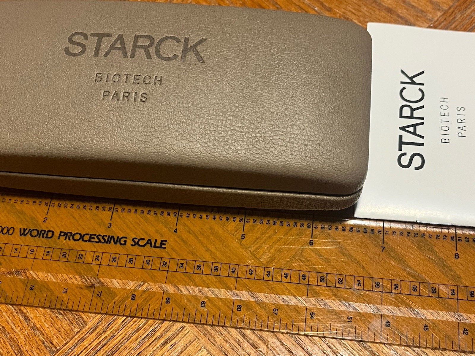 Starck Eyeglasses Case Only Hard Clamshell Beige With Cloth Replacement