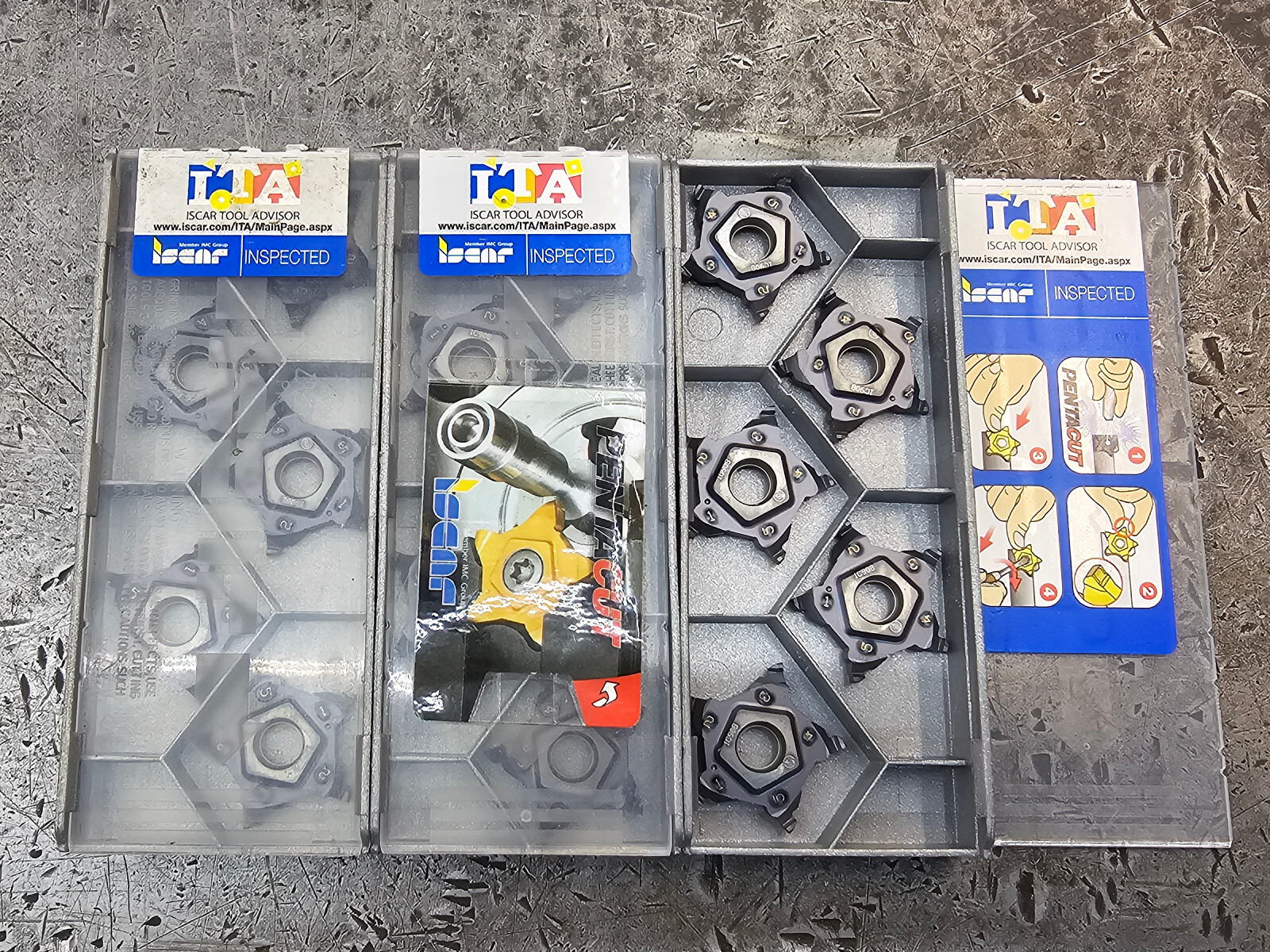 Qty 5 Iscar PENTA 24N198-22081* 6097579 IC908 Grade Carbide Threading Inserts