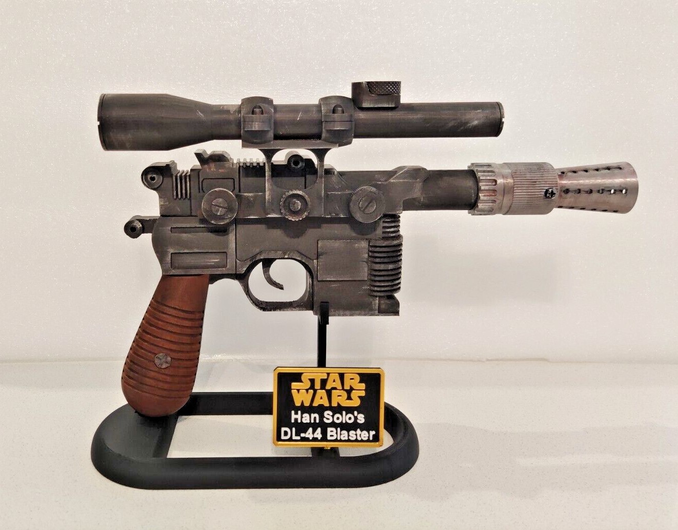 Han Solo DL-44 Blaster - Handcrafted 3D Printed Replica - A New Hope Version