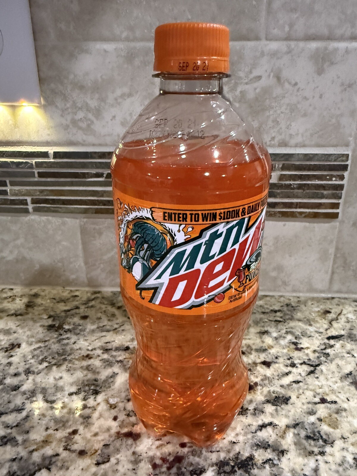 2021 Mountain Dew Mtn Dew Baja Punch Tropical Flavor 20oz Bottles Collectible
