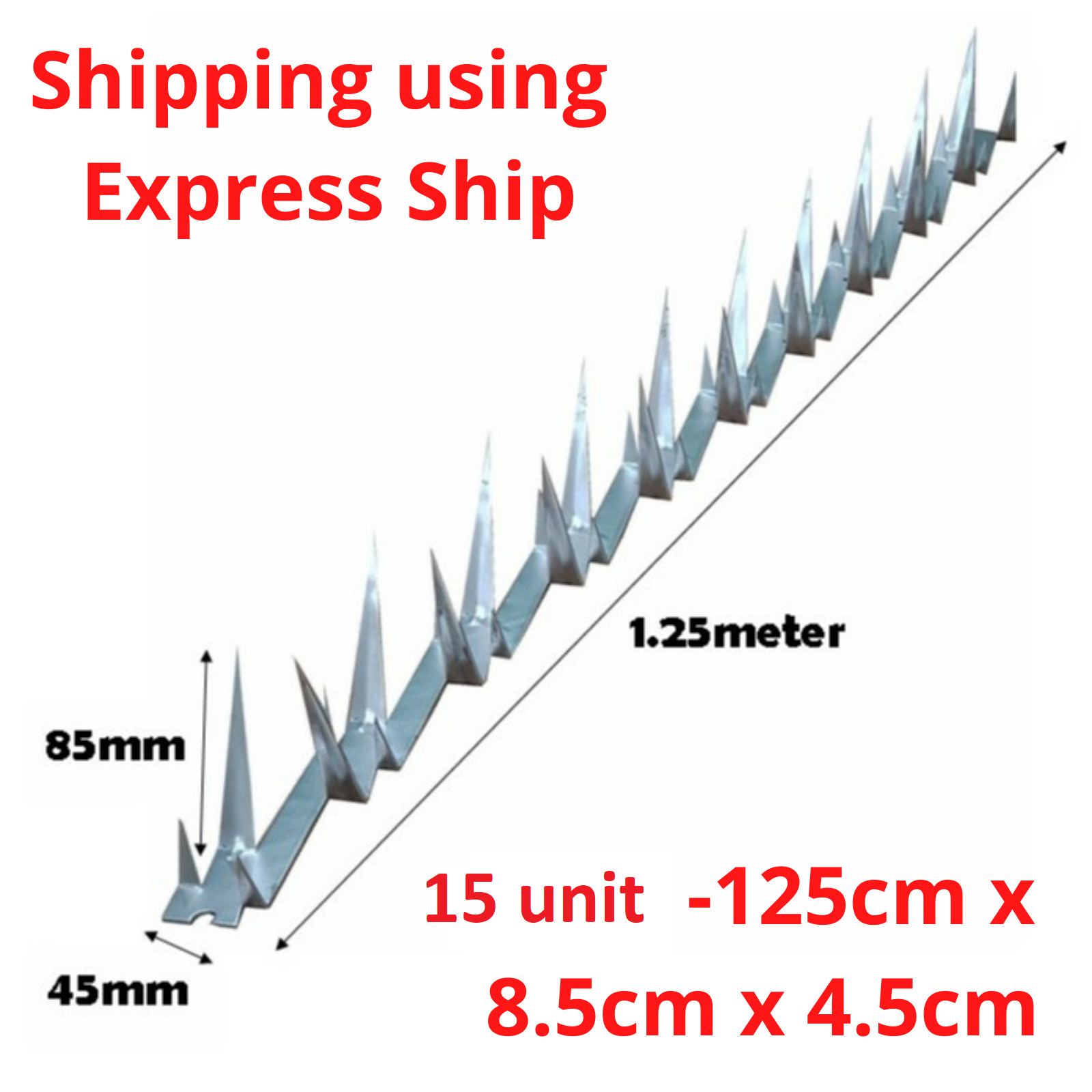 Hot Dip Galvanized Security Wall Fence  Barb Anti Climb Fencing Spikes Birds