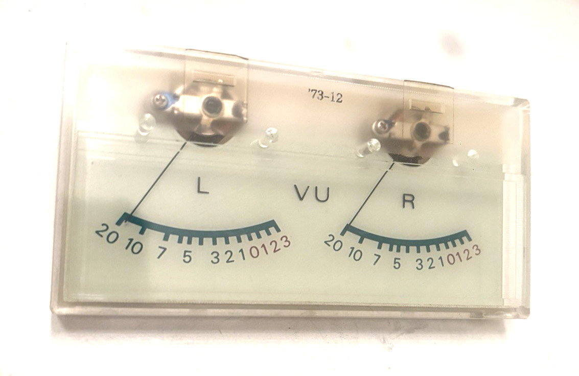 VTG VU METER FROM CLOSED STEREO RECEIVER AUDIO SHOP - NOS