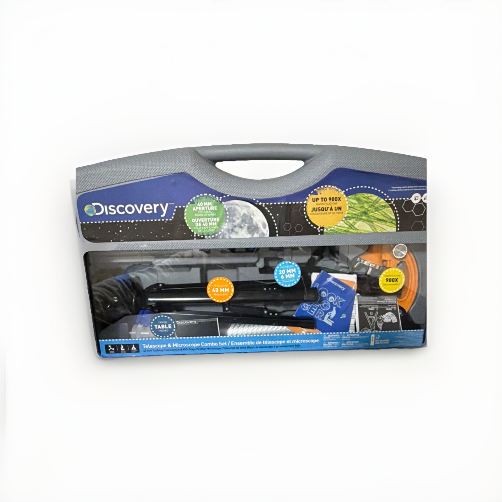 Discovery Telescope & Microscope Combo Set 900x Magnification Science Kit