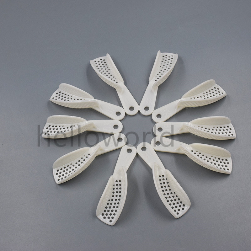 6 Pieces Dental Disposable Plastic Impression Trays L&M&S Upper & Lower Quadrant