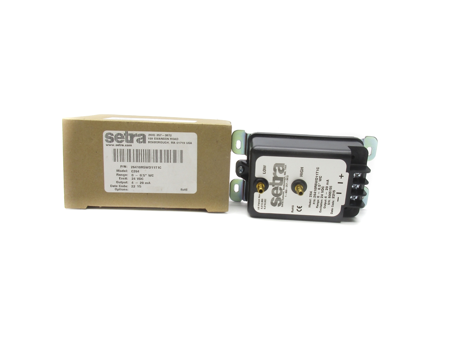 SETRA 26410R5WD11T1C 24VDC 0-0.5"WC NSMP
